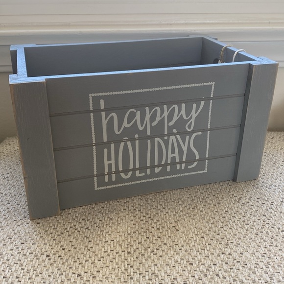 Grey Happy Holidays small goood gift box. Taylor Madison designs. Never used - Picture 1 of 7